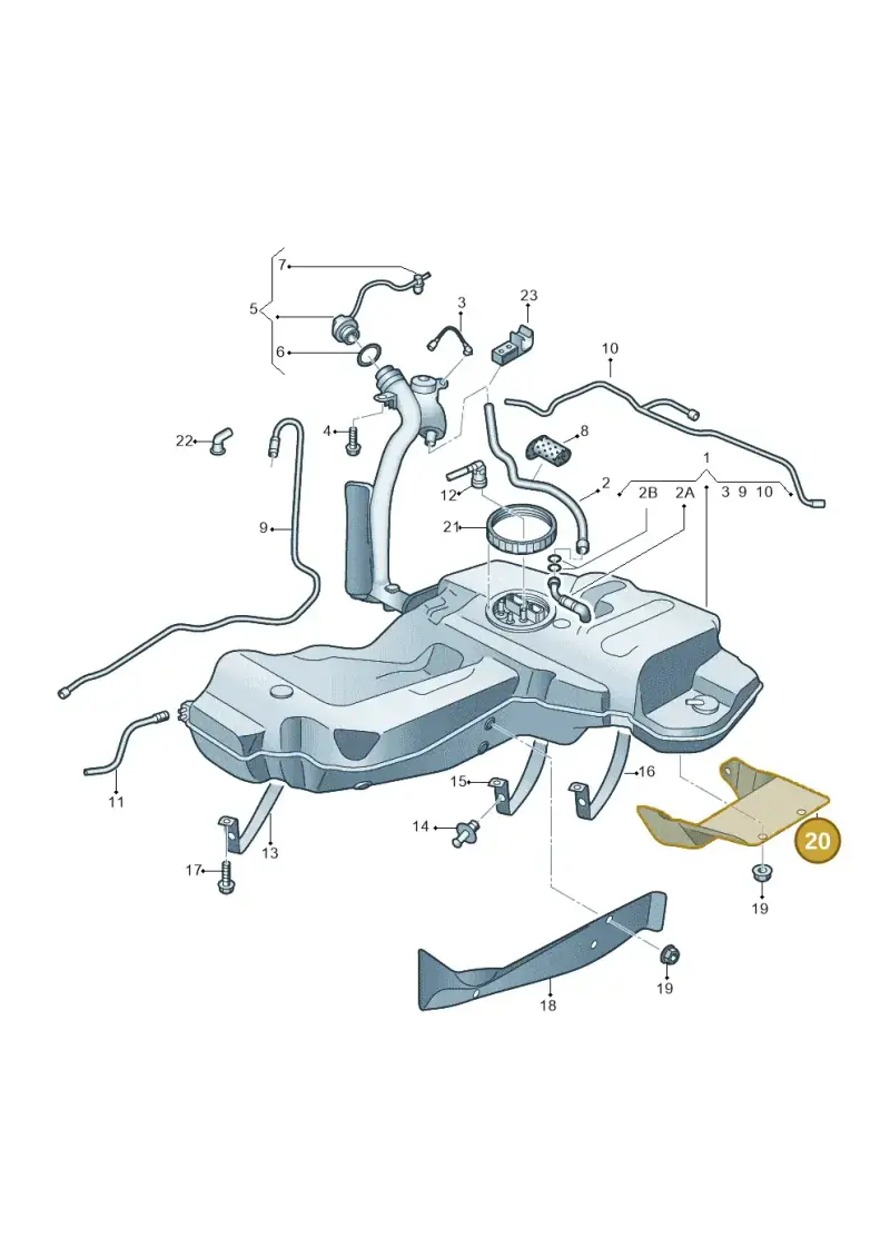 4F0201308B — Audi A6 2.7 TDI (2008-2011) diagram 448201000, position 20
