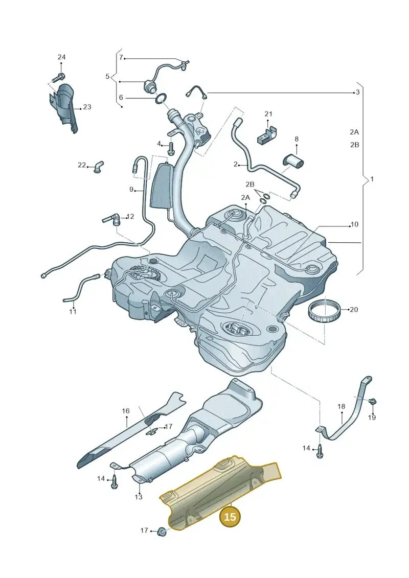 4F0201308C — Audi A6 2.7 TDI (2008-2011) diagram 448201100, position 15