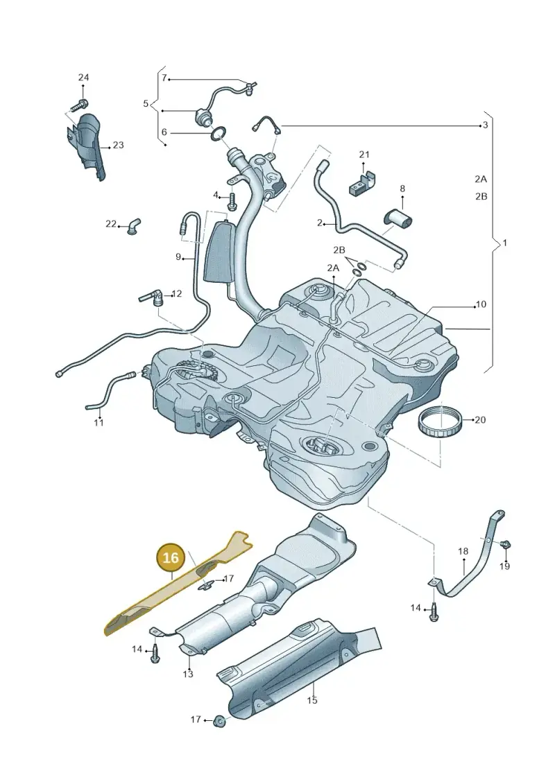 4F0201308F — Audi A6 2.7 TDI (2008-2011) diagram 448201100, position 16