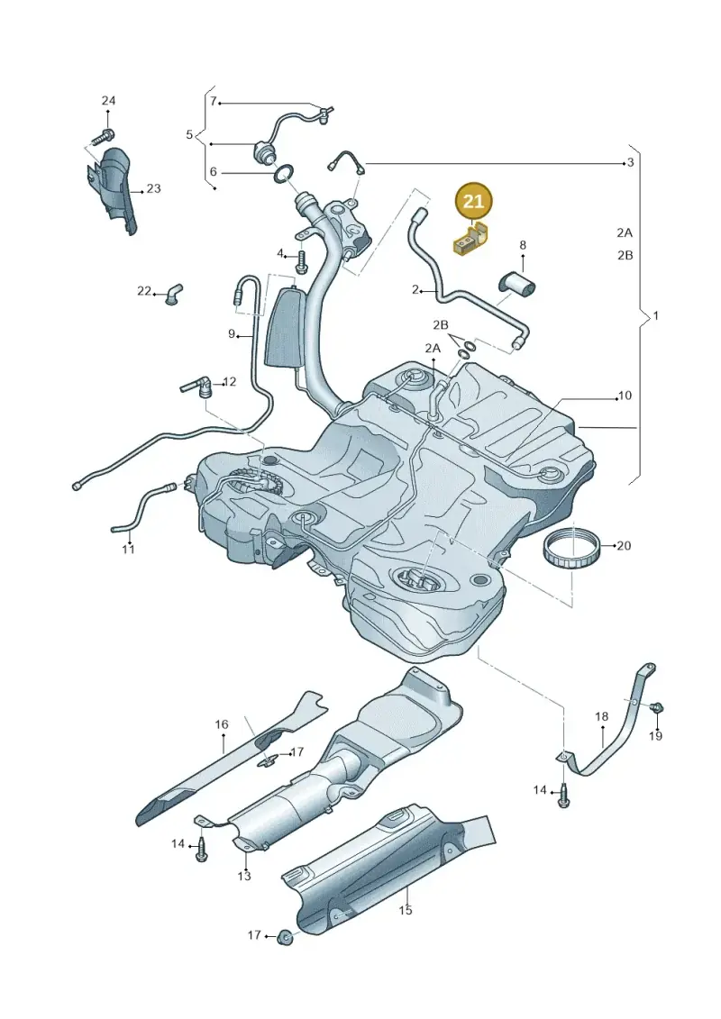 4F0201449H — Audi A6 2.7 TDI (2008-2011) diagram 448201100, position 21