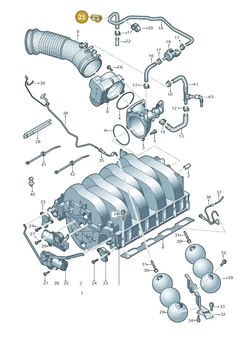 4F0201449K — Audi A8/S8/qu. lang    08> (2007-) diagram 291133630, position 21