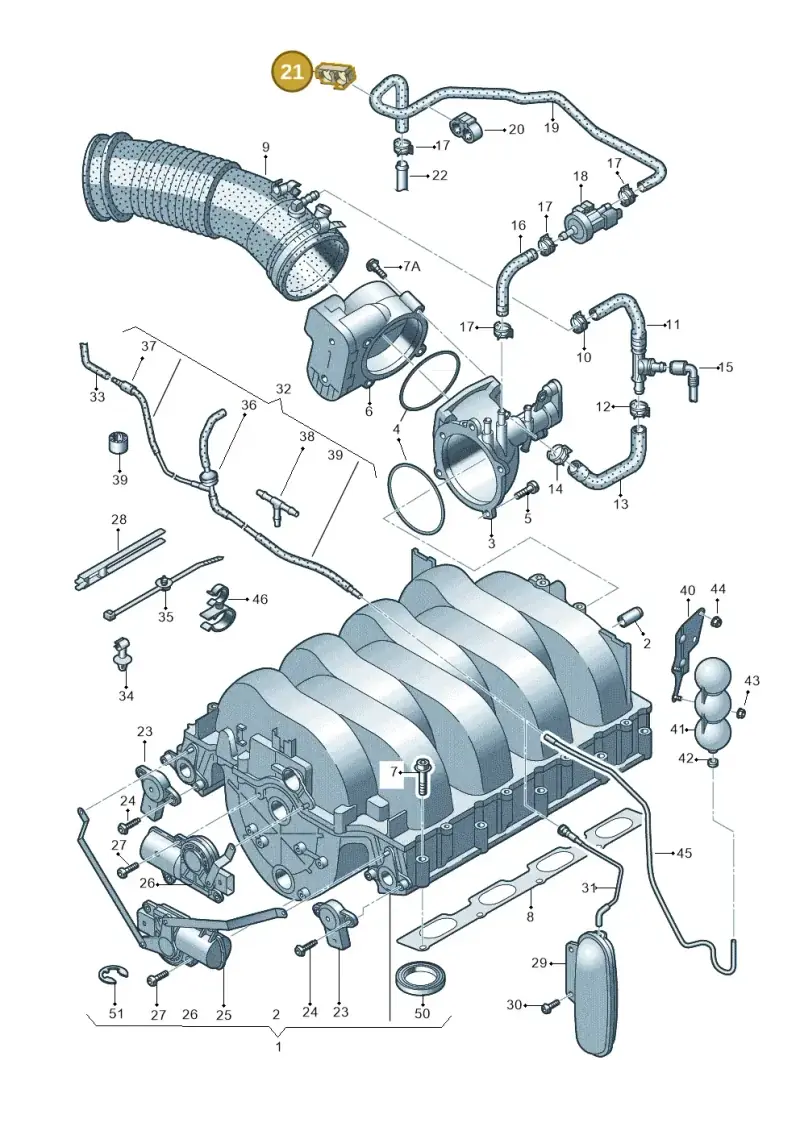 4F0201449K — Audi A5/S5 Coupe       08> (2007-) diagram 603133820, position 21