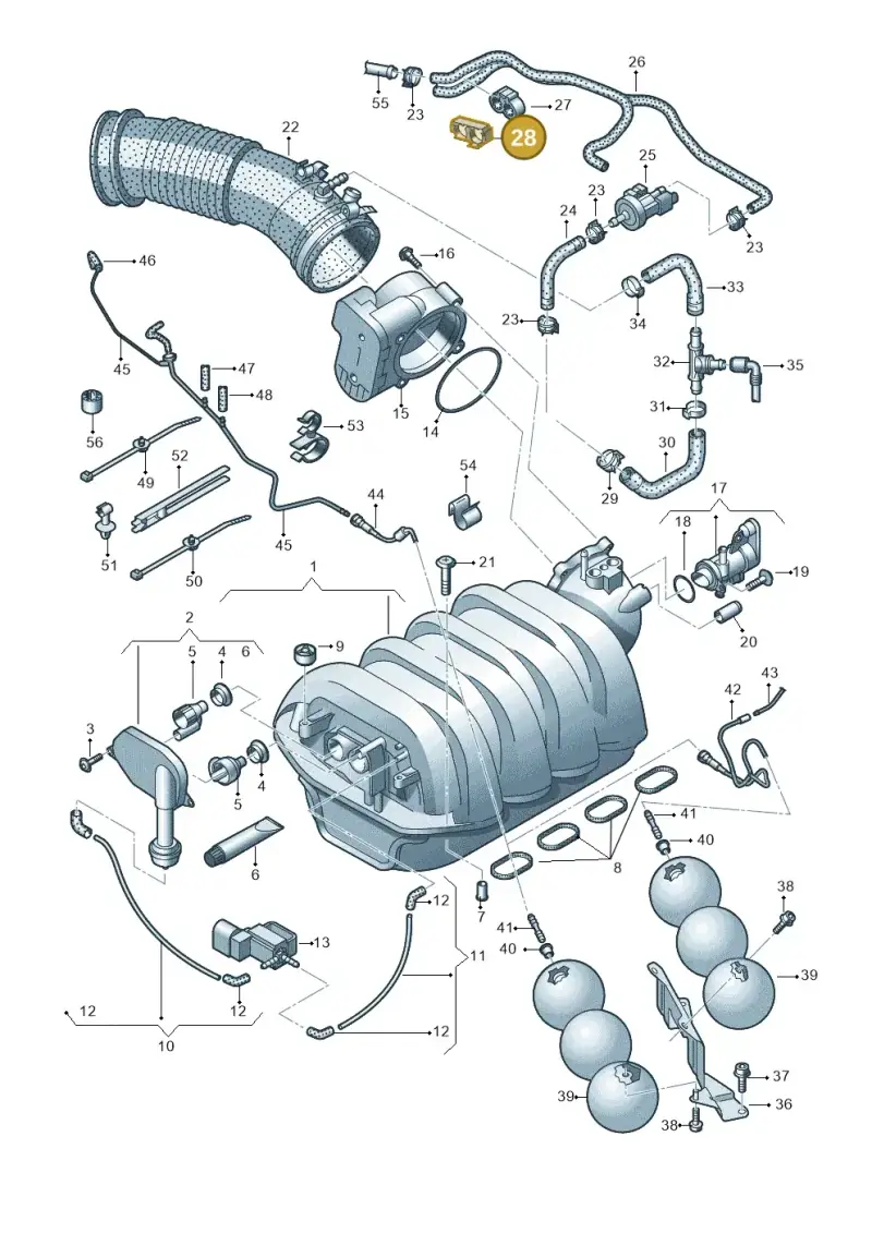4F0201449K — Audi A8/S8/qu. lang    08> (2007-) diagram 635133280, position 28