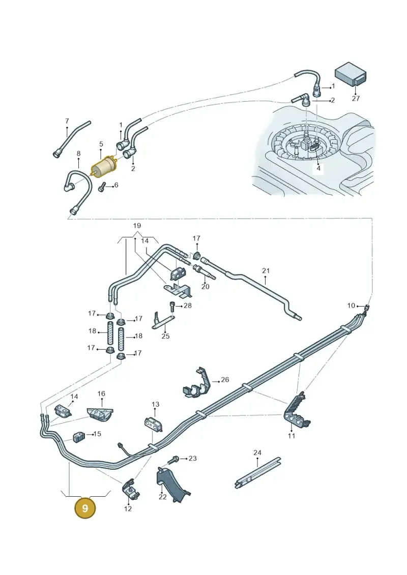 4F0201544CC — Audi RS6 Avant qu.5.0 (2007-2010) diagram 641201200, position 9