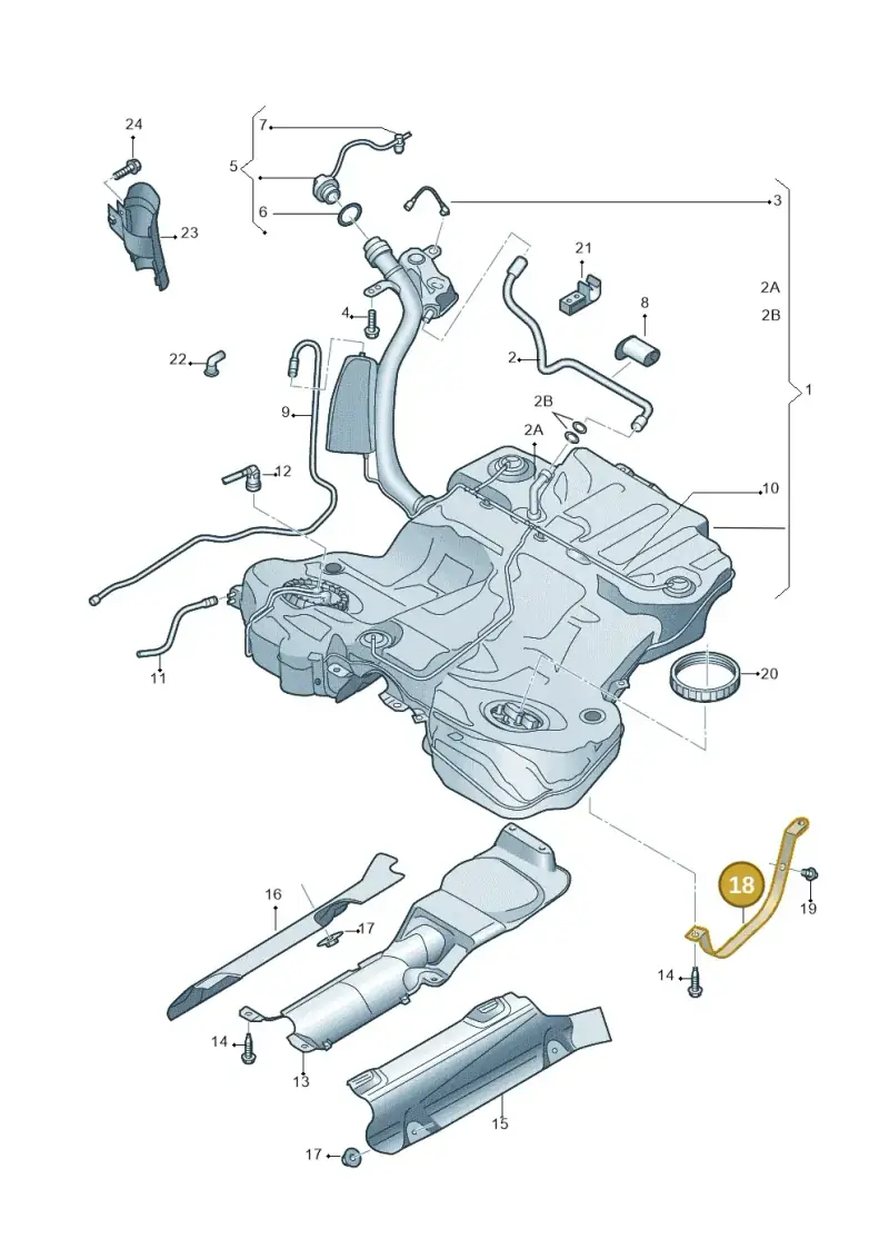 4F0201654D — Audi A6 2.7 TDI (2008-2011) diagram 448201100, position 18