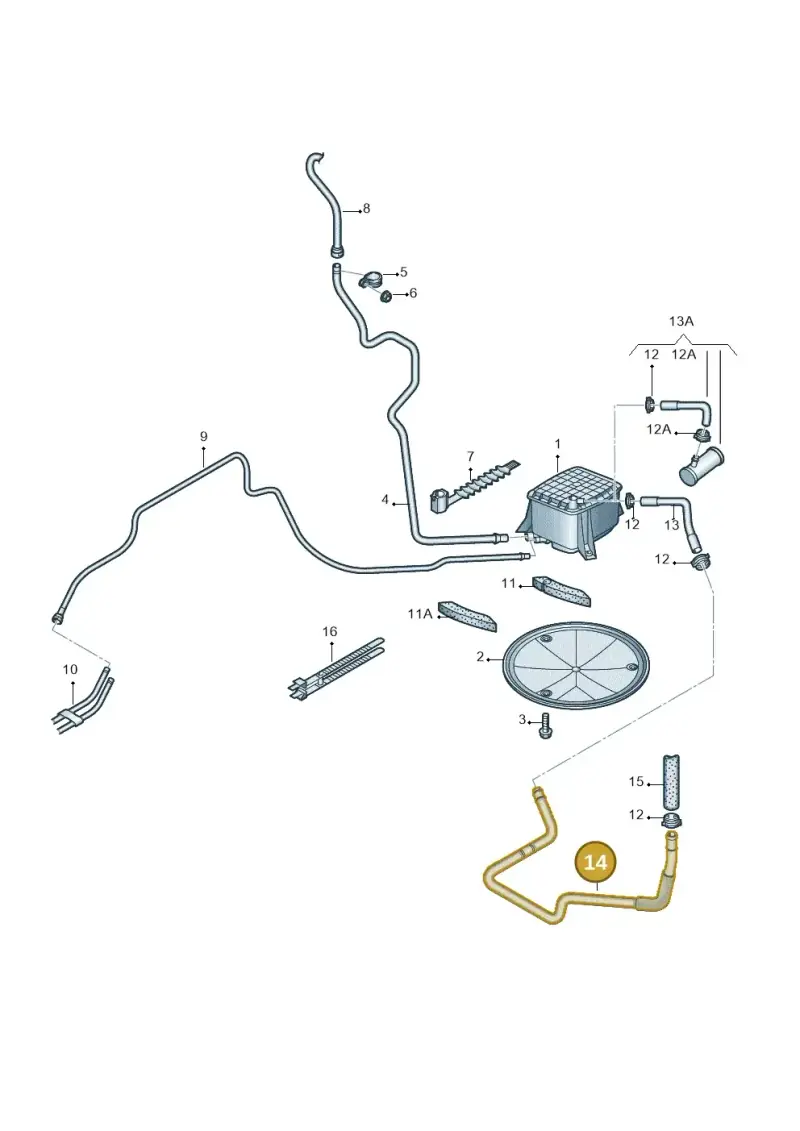 4F0201946H — Audi A6 2.7 TDI (2008-2011) diagram 448201700, position 14