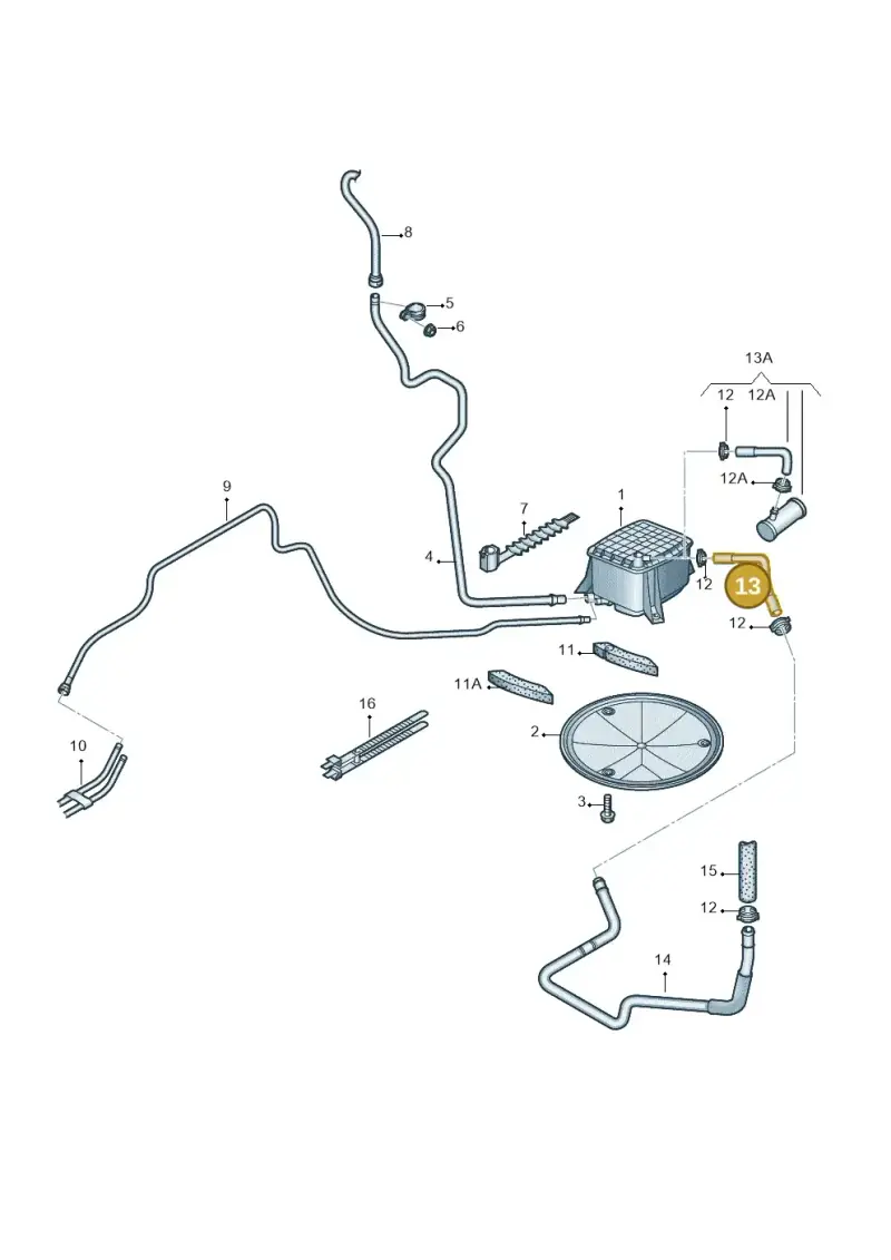 4F0201946M — Audi A6 2.7 TDI (2008-2011) diagram 448201700, position 13