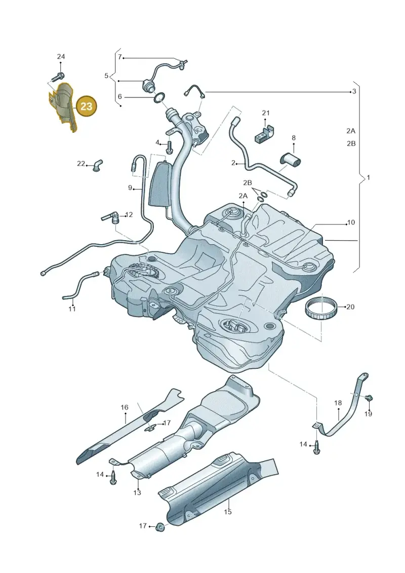4F0201974C — Audi A6 2.7 TDI (2008-2011) diagram 448201100, position 23