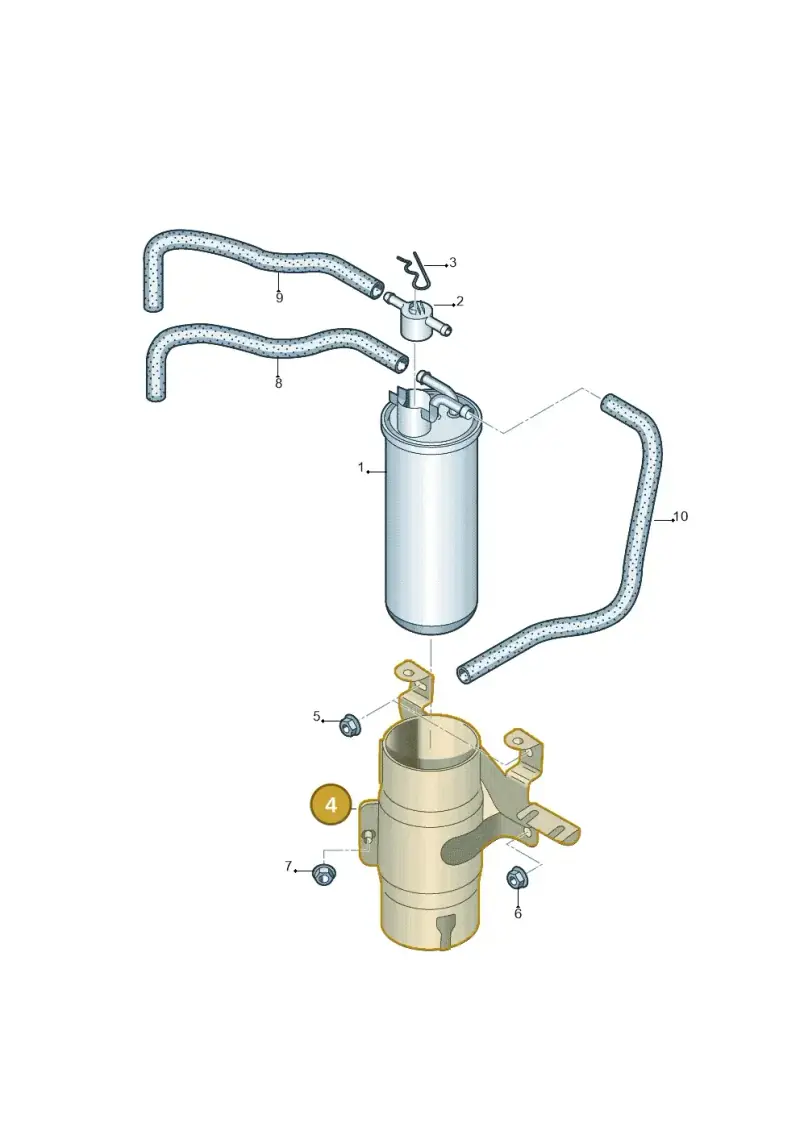 4F0201987E — Audi A6 2.7 TDI (2008-2011) diagram 448127500, position 4