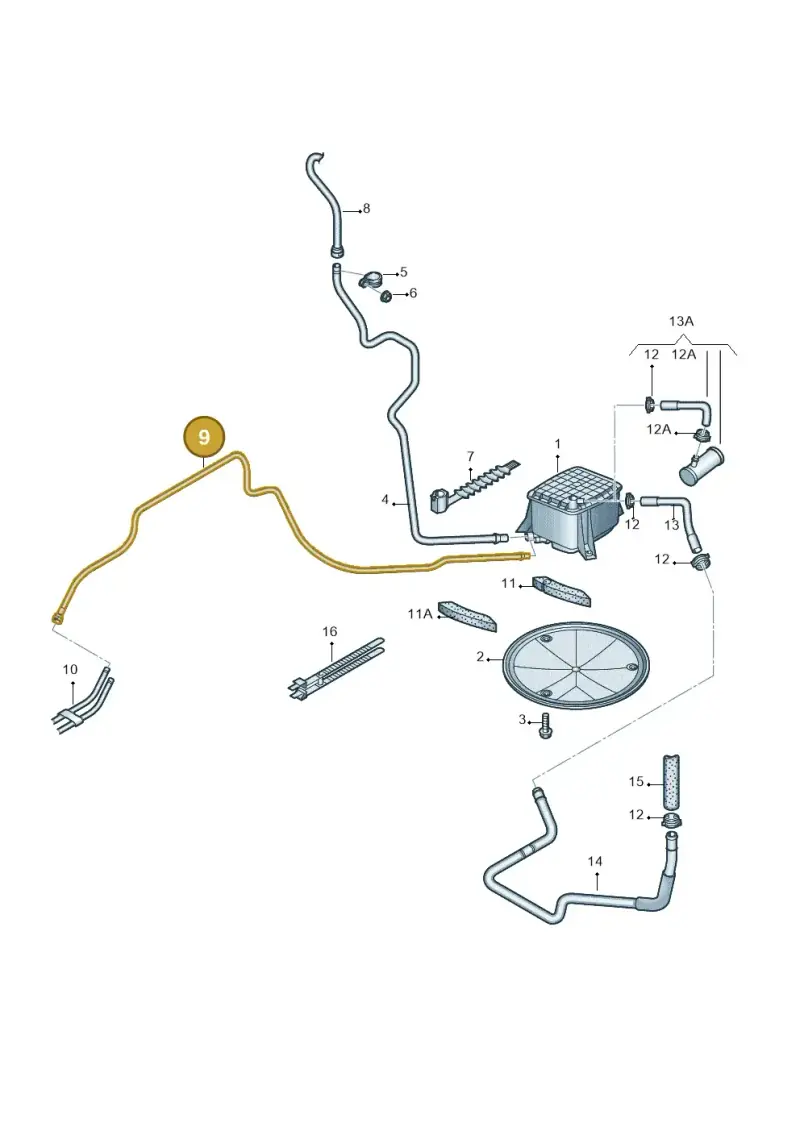 4F0201995C — Audi A6 2.7 TDI (2008-2011) diagram 448201700, position 9