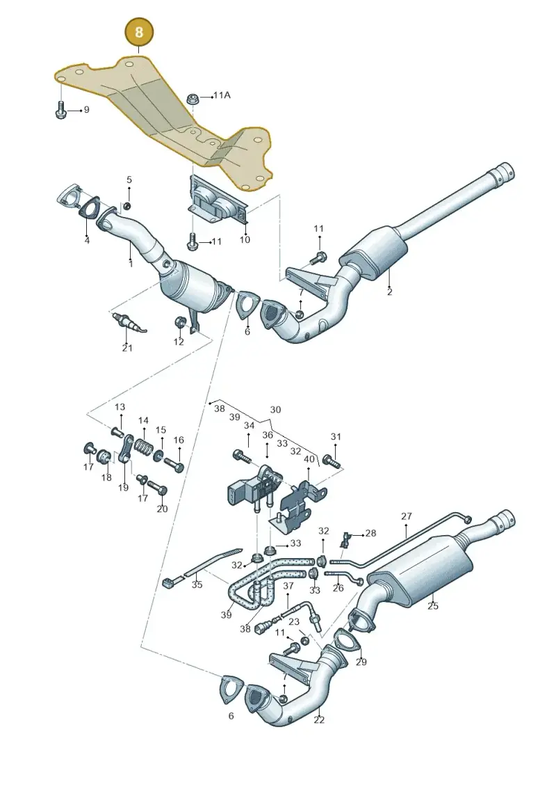 4F0253071A — Audi A6 QU.ALLROAD     07> (2006-) diagram 448253550, position 8