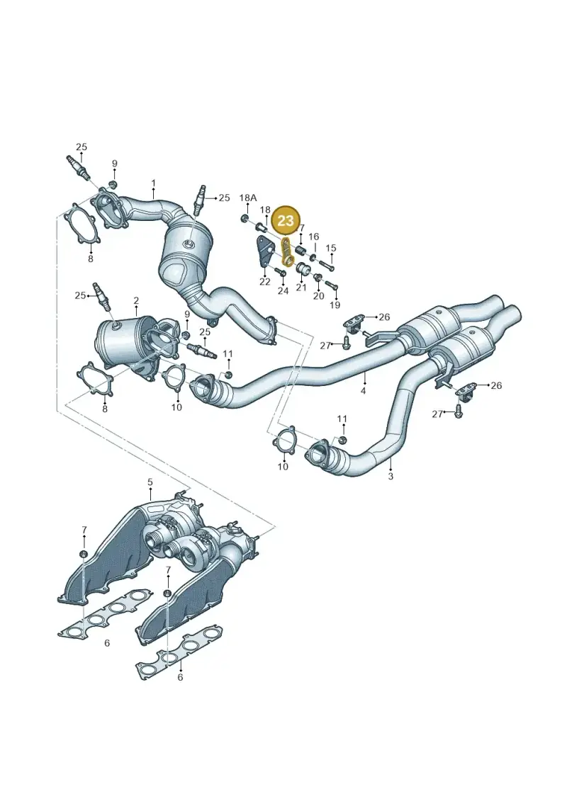 4F0253295A — Audi RS6 Avant (2013-2018) diagram 711253750, position 23
