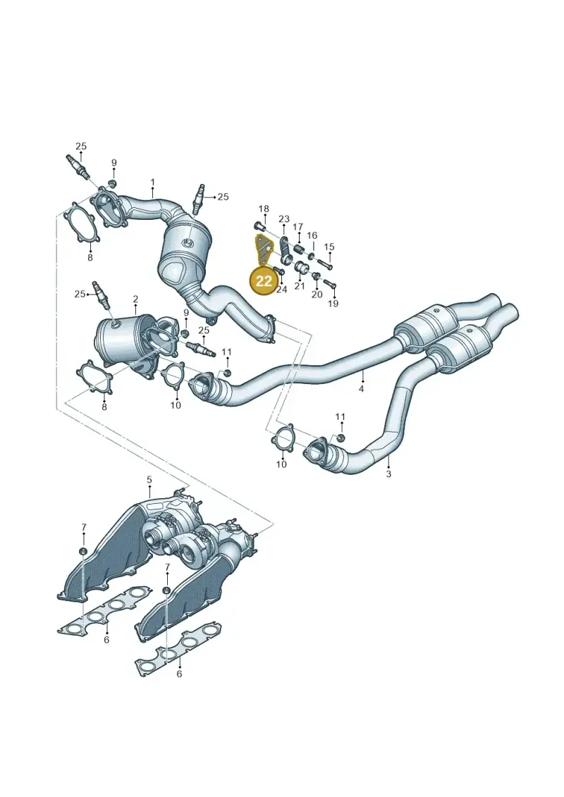 4F0253295A — Audi A7 Sportback (2014-2018) diagram 788253650, position 22