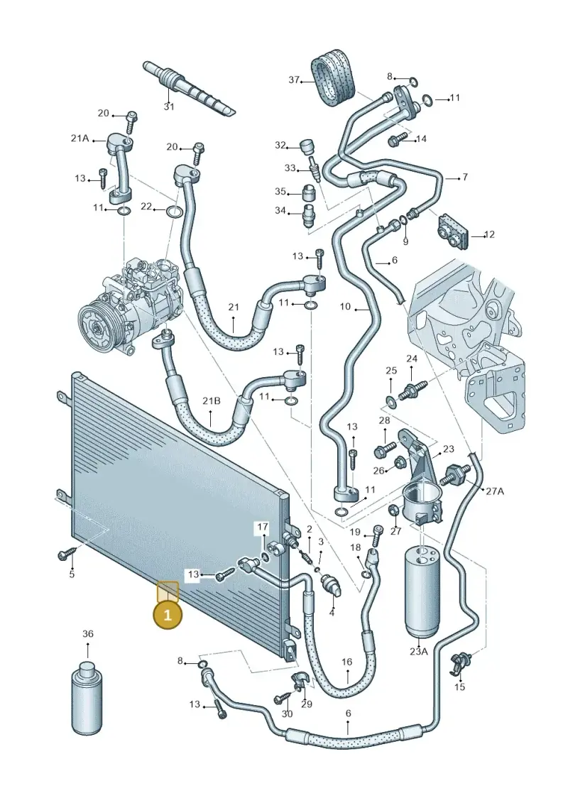 4F0260403P — Audi A6 2.7 TDI (2008-2011) diagram 448260400, position 1