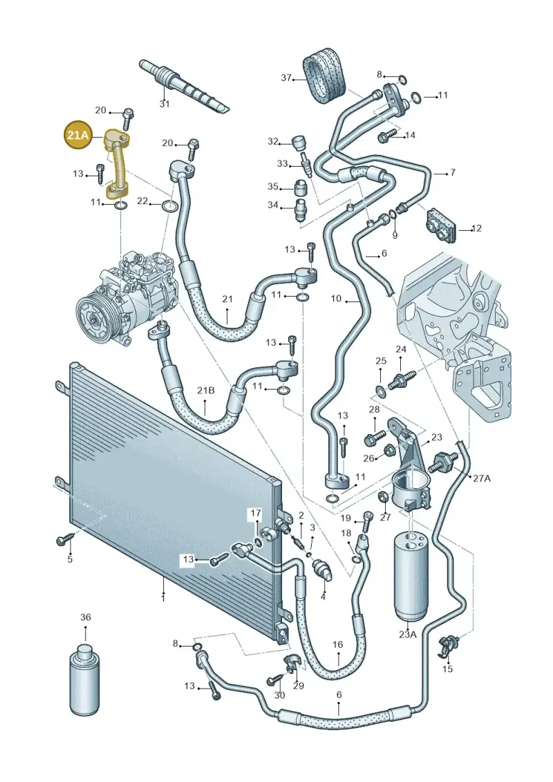 4F0260708B — Audi A6 2.7 TDI (2008-2011) diagram 448260400, position 21A