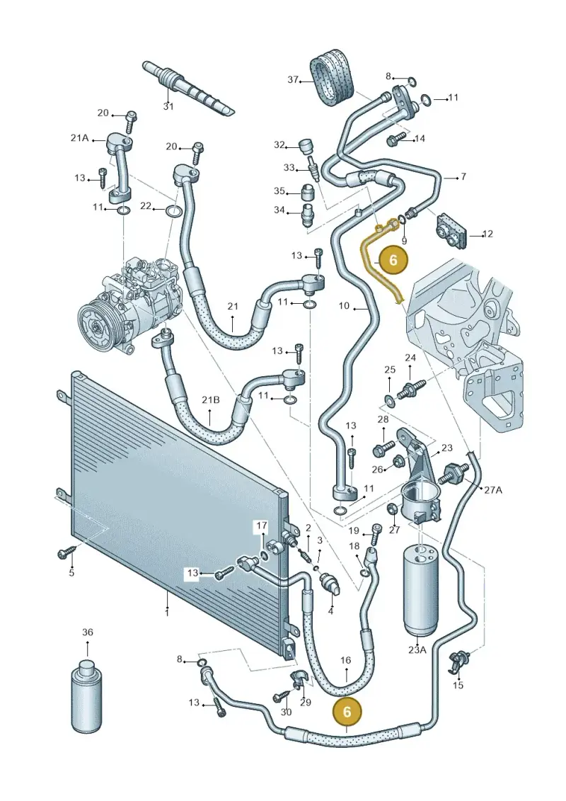4F0260710L — Audi A6 2.7 TDI (2008-2011) diagram 448260400, position 6