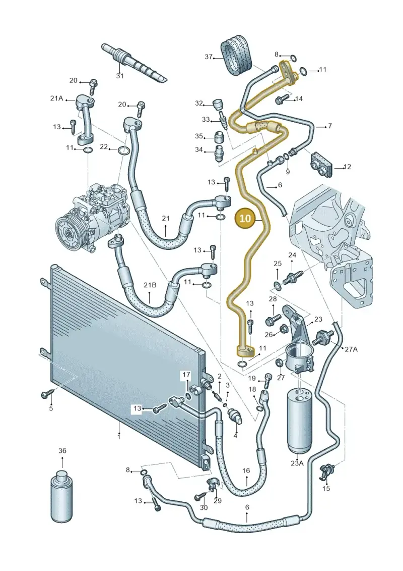 4F0260740B — Audi A6 2.7 TDI (2008-2011) diagram 448260400, position 10