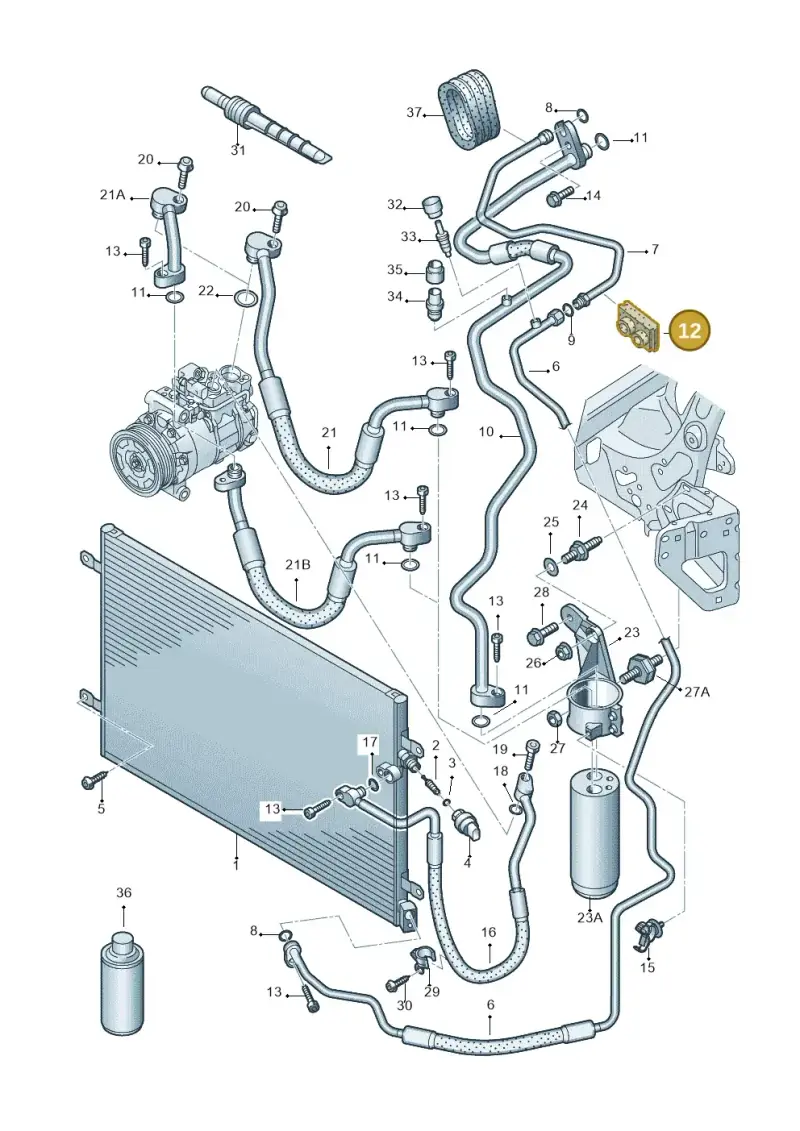 4F0260753A — Audi A6 2.7 TDI (2008-2011) diagram 448260400, position 12