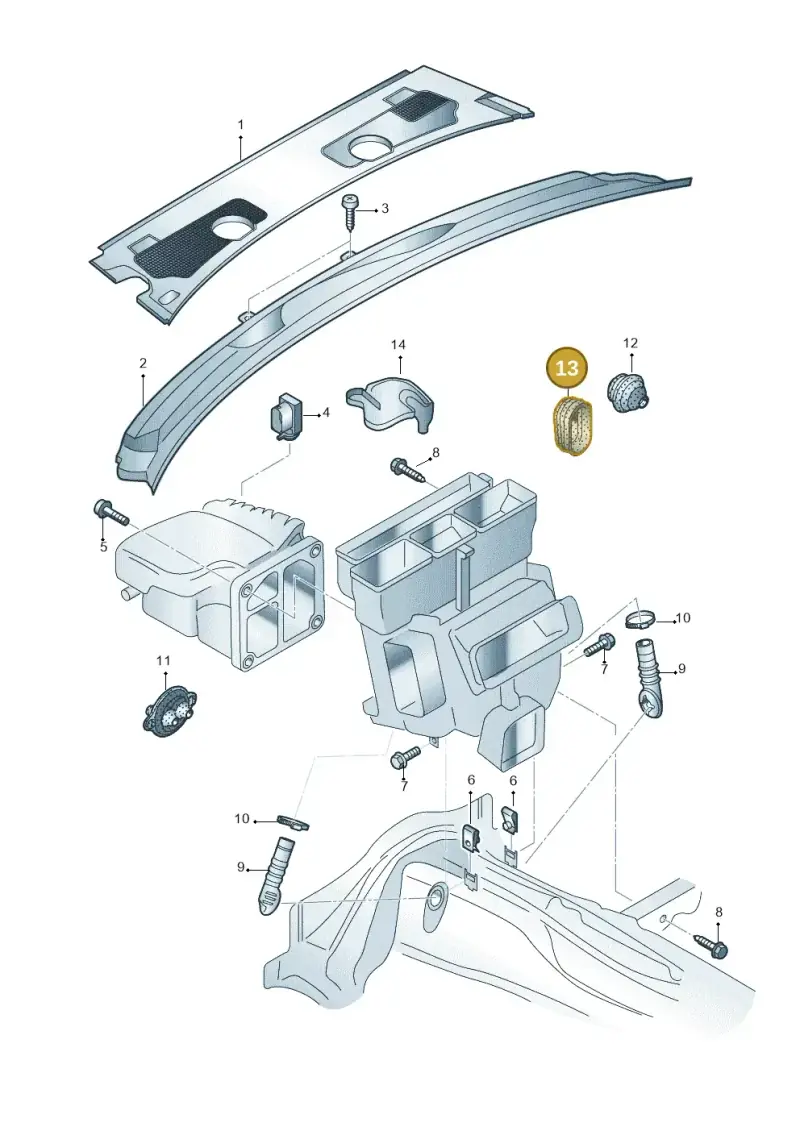 4F0260753B — Audi A6 2.7 TDI (2008-2011) diagram 448819350, position 13