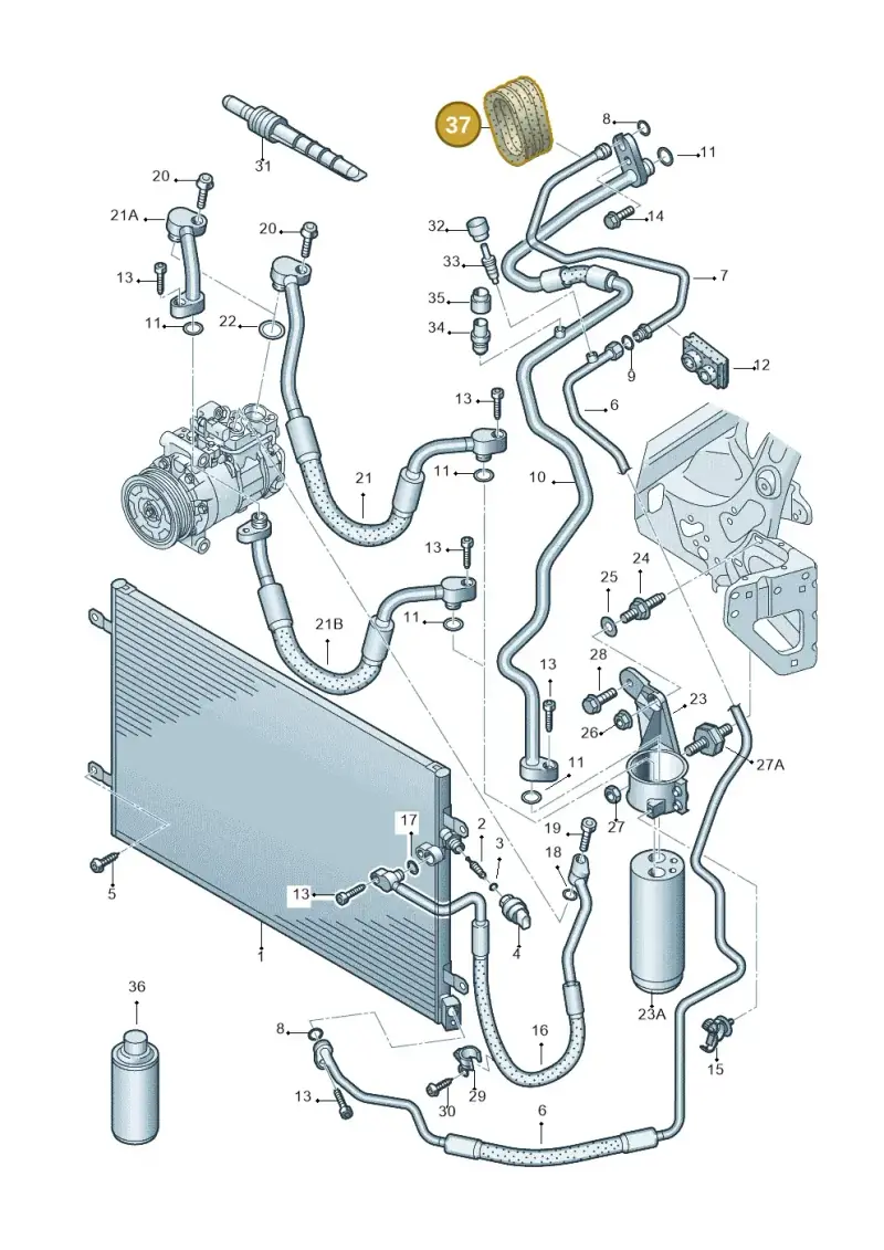 4F0260753B — Audi A6 2.7 TDI (2008-2011) diagram 448260400, position 37