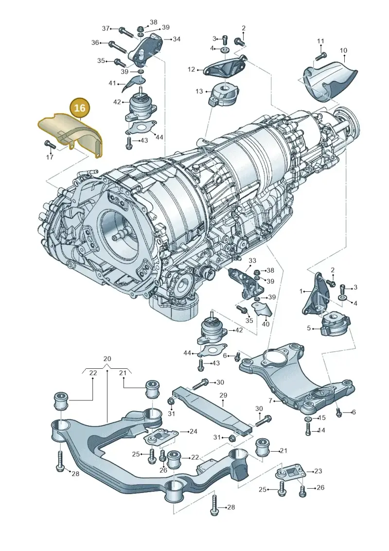 4F0301325 — Audi A8/S8/qu. lang    08> (2007-) diagram 291399800, position 16