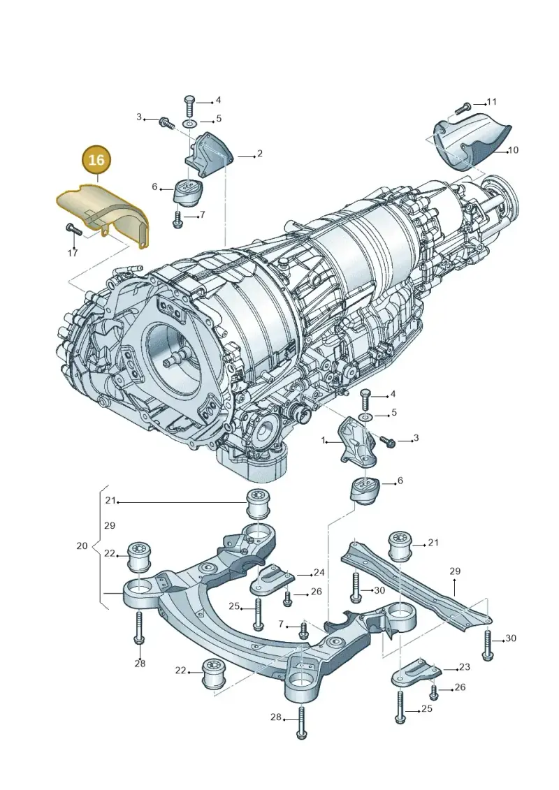 4F0301325 — Audi A6 QU.ALLROAD     07> (2006-) diagram 448399800, position 16
