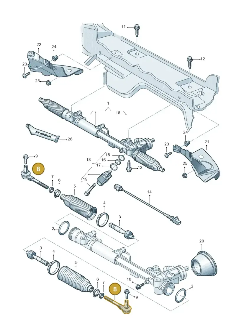 4F0419811D — Audi A6L           "CN"05> (2005-) diagram 448422100, position 8