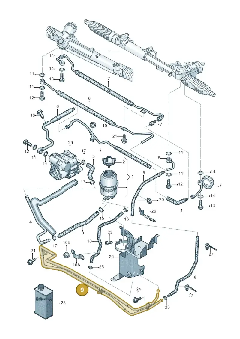4F0422885K — Audi A6L           "CN"05> (2005-) diagram 448422600, position 9