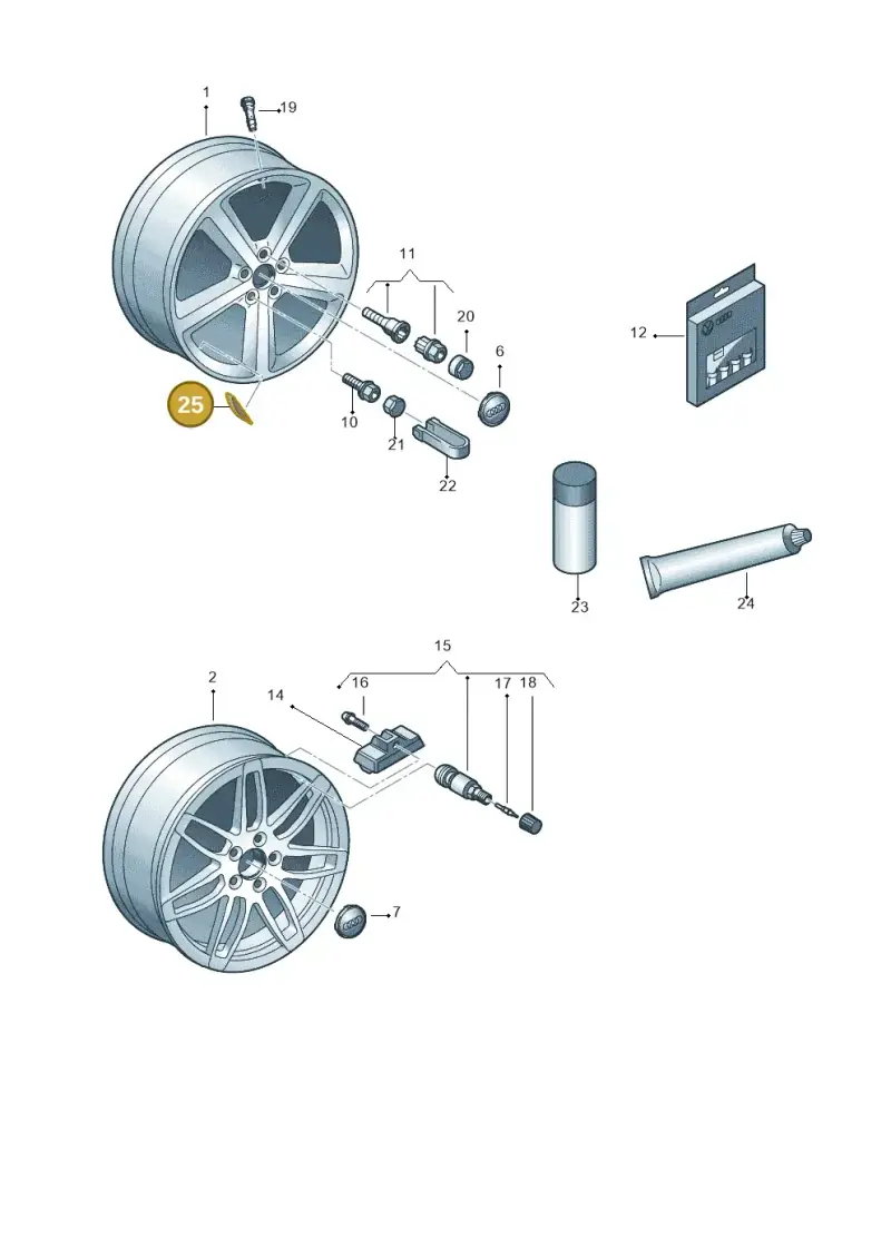 4F0601188 — Audi RS4 Cabrio qu.    08> (2007-) diagram 473601800, position 25