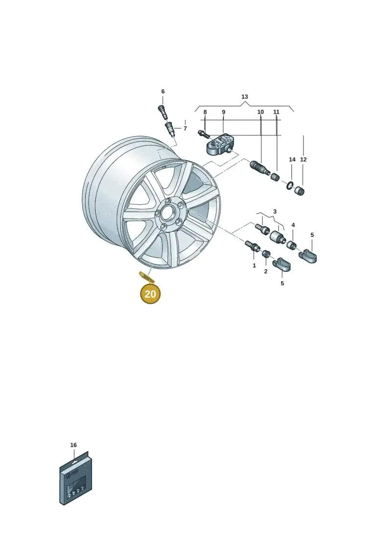 4F0601190A — Audi A5 Limousine (2024-2025) diagram 8wk601200, position 20