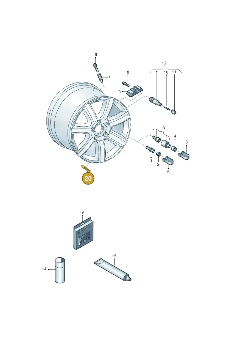 4F0601194 — Audi RS6 Avant (2019-2025) diagram 752601200, position 20