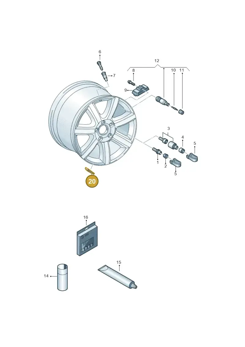 4F0601196 — Audi A4 av. 2.0 tdi (2011-2015) diagram 736601200, position 20