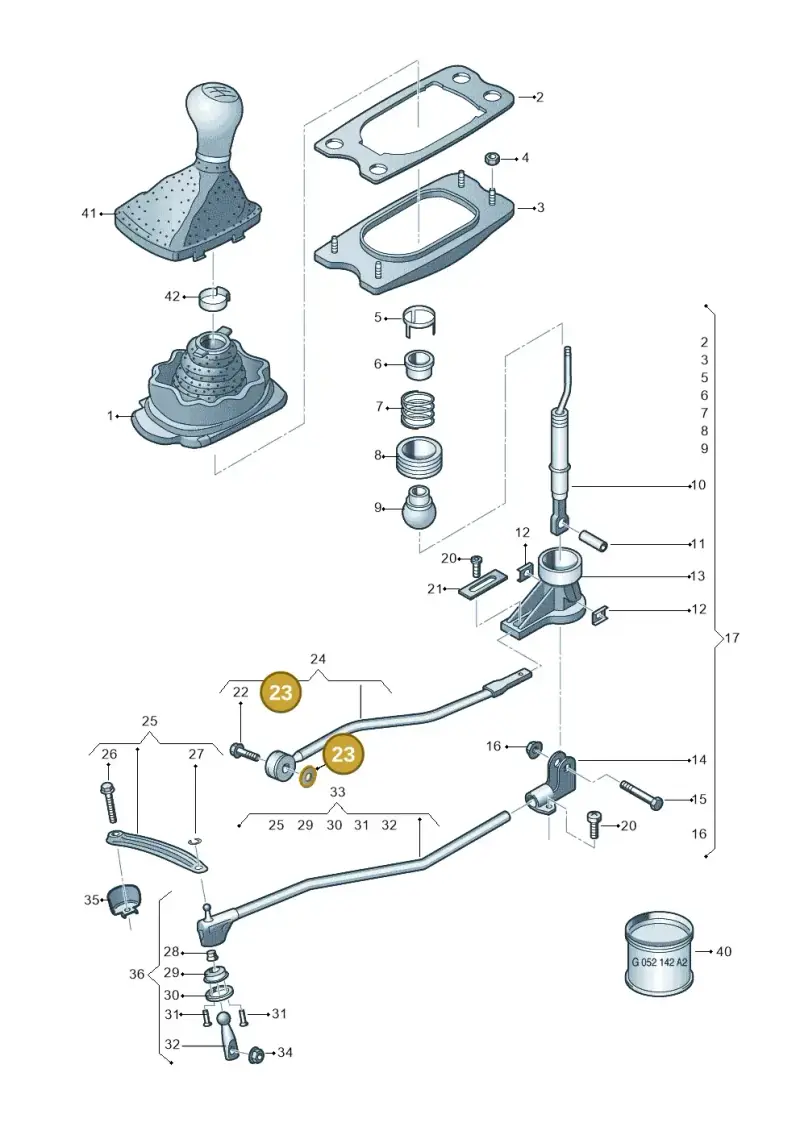 4F0711288 — Audi Q5 qu. 2.0 TDI (2012-2017) diagram 670711400, position 23