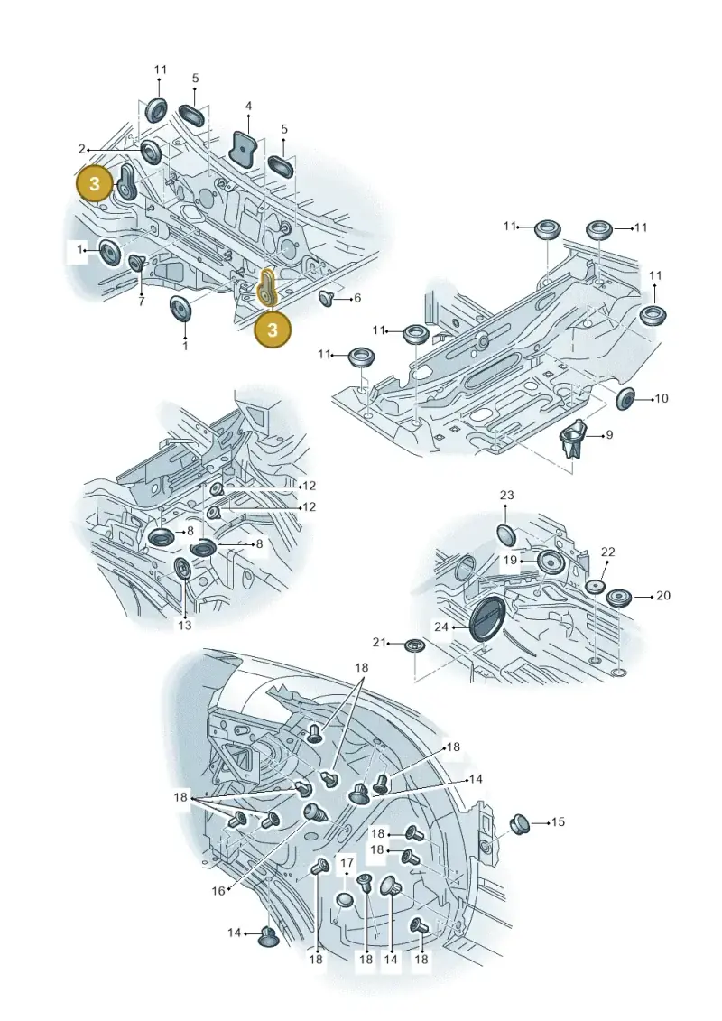 4F0721495 — Audi A6 2.7 TDI (2008-2011) diagram 448803350, position 3