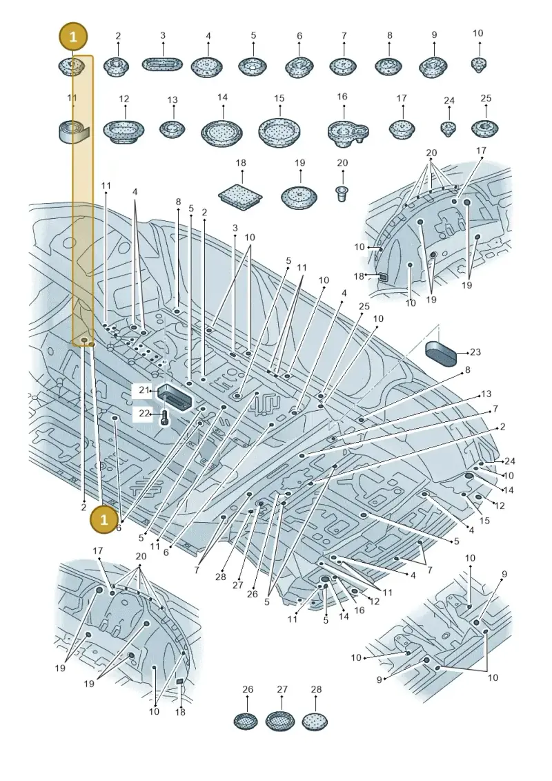 4F0803593A — Audi Q7 qu. 3.0 TDI (2015-2019) diagram 859803350, position 1