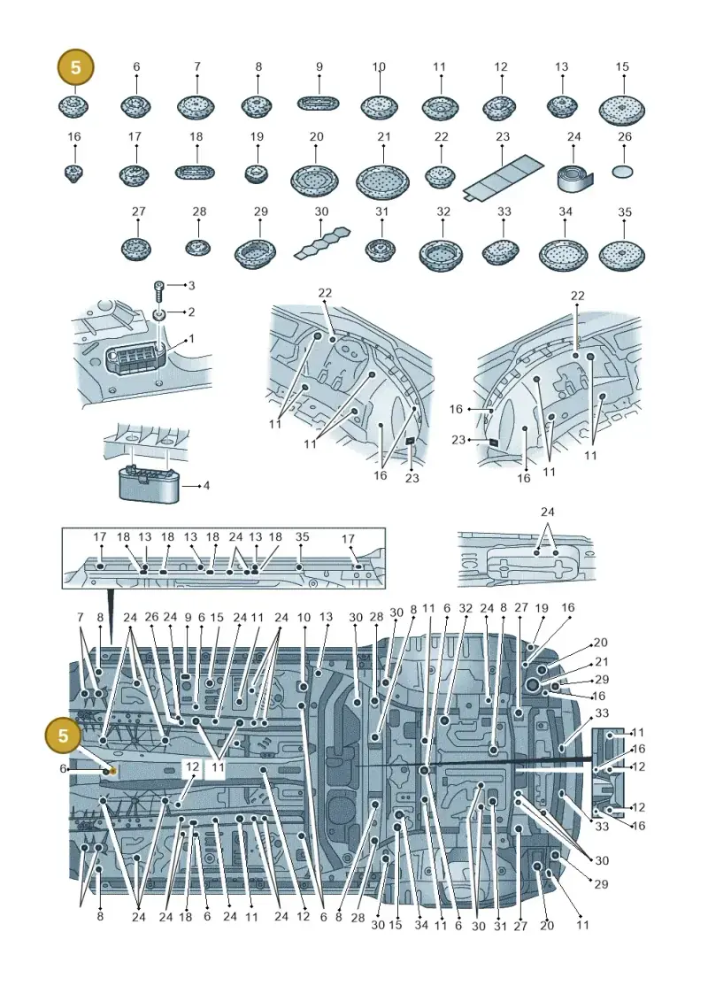 4F0803593A — Audi RS Q8 Quattro (2019-) diagram 429803035, position 5