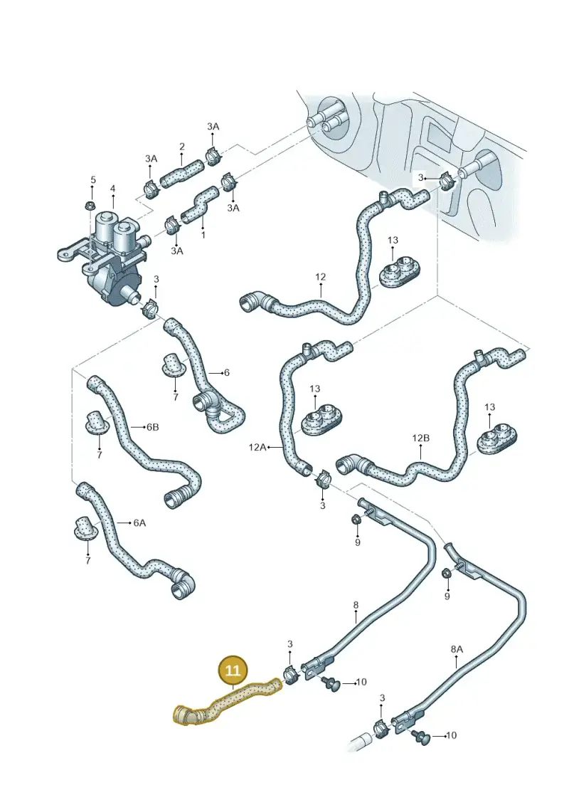 4F0819378G — Audi A6 2.7 TDI (2008-2011) diagram 448819600, position 11