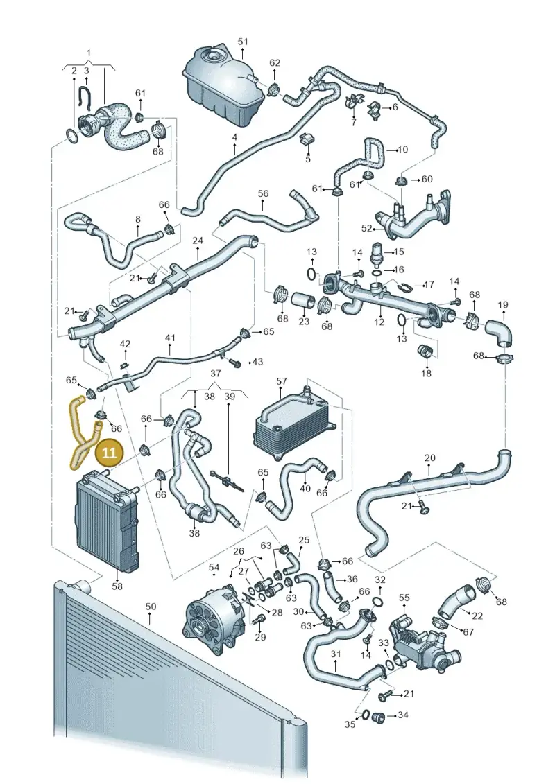 4F0819378G — Audi A6 2.7 TDI (2008-2011) diagram 448121610, position 11