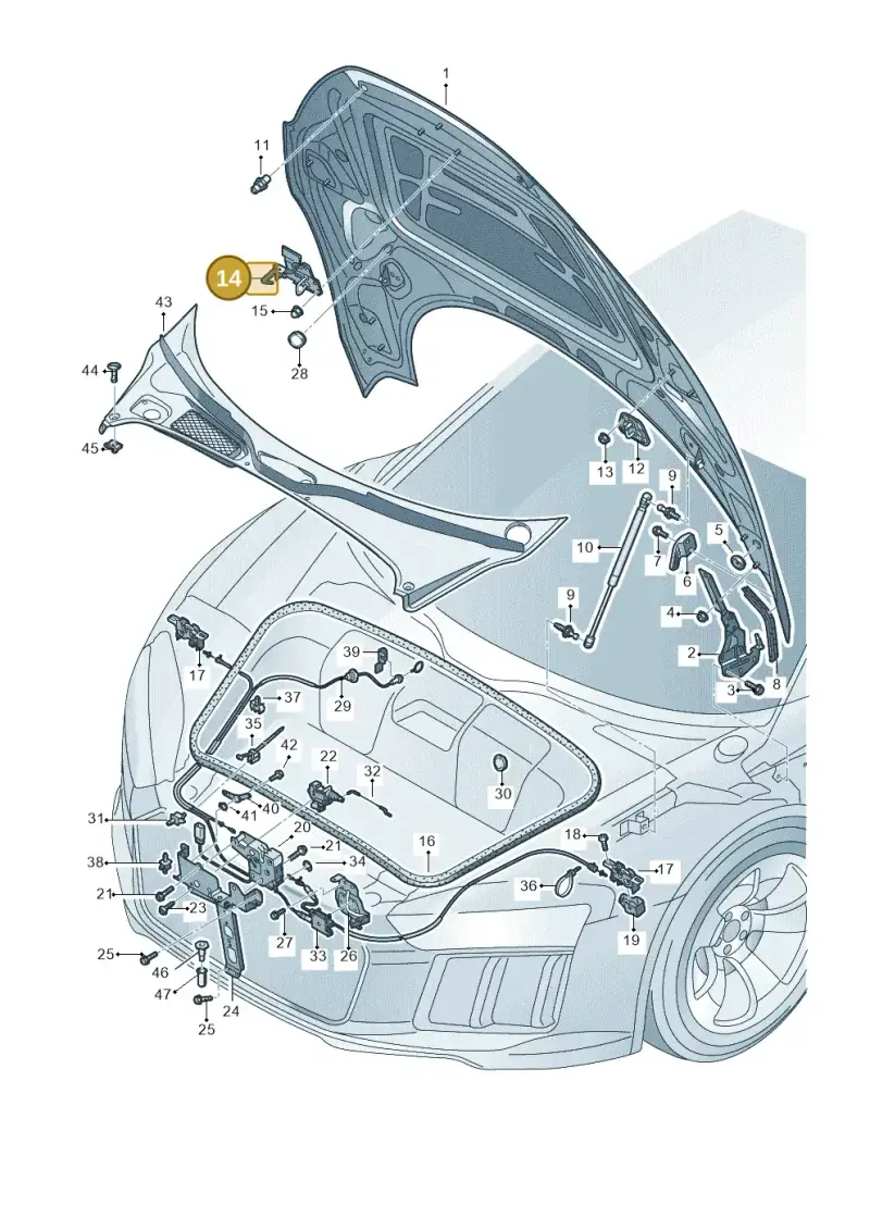 4F0823480C — Audi R8 Spyder (2015-2024) diagram 872823000, position 14