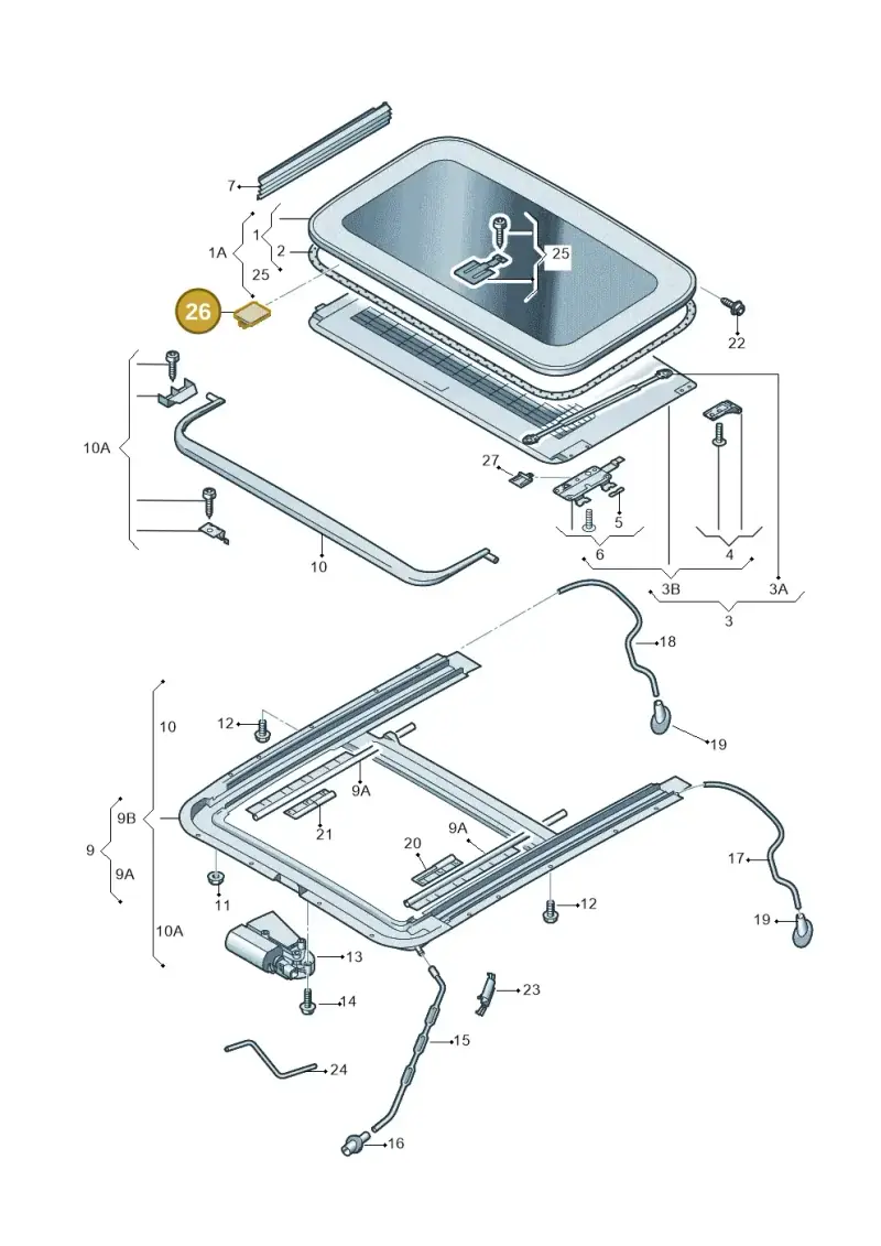 4F0877665 — Audi A6 2.7 TDI (2008-2011) diagram 448877000, position 26