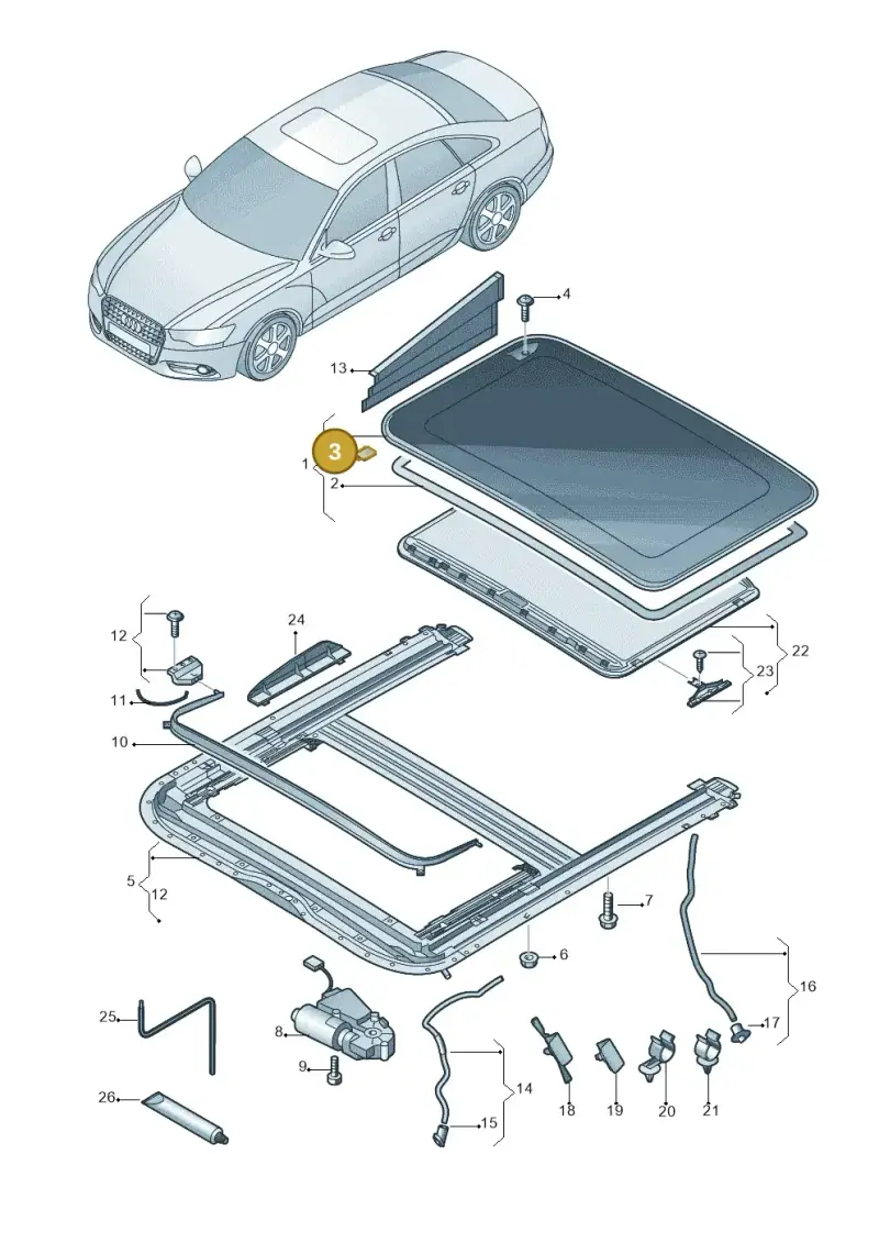 4F0877665 — Audi A6 qu. 3.0 tdi (2014-2018) diagram 717877000, position 3
