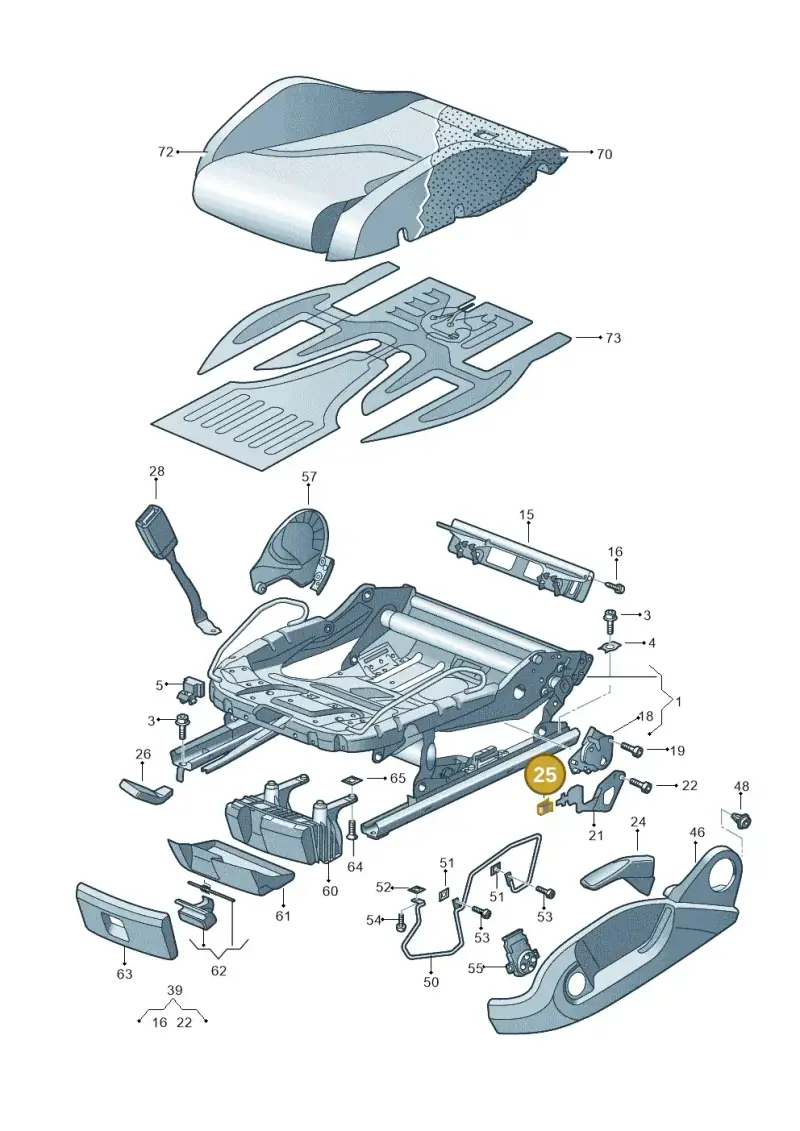 4F0881247 — Audi R8 qu. 5.2 (2012-2015) diagram 609881000, position 25