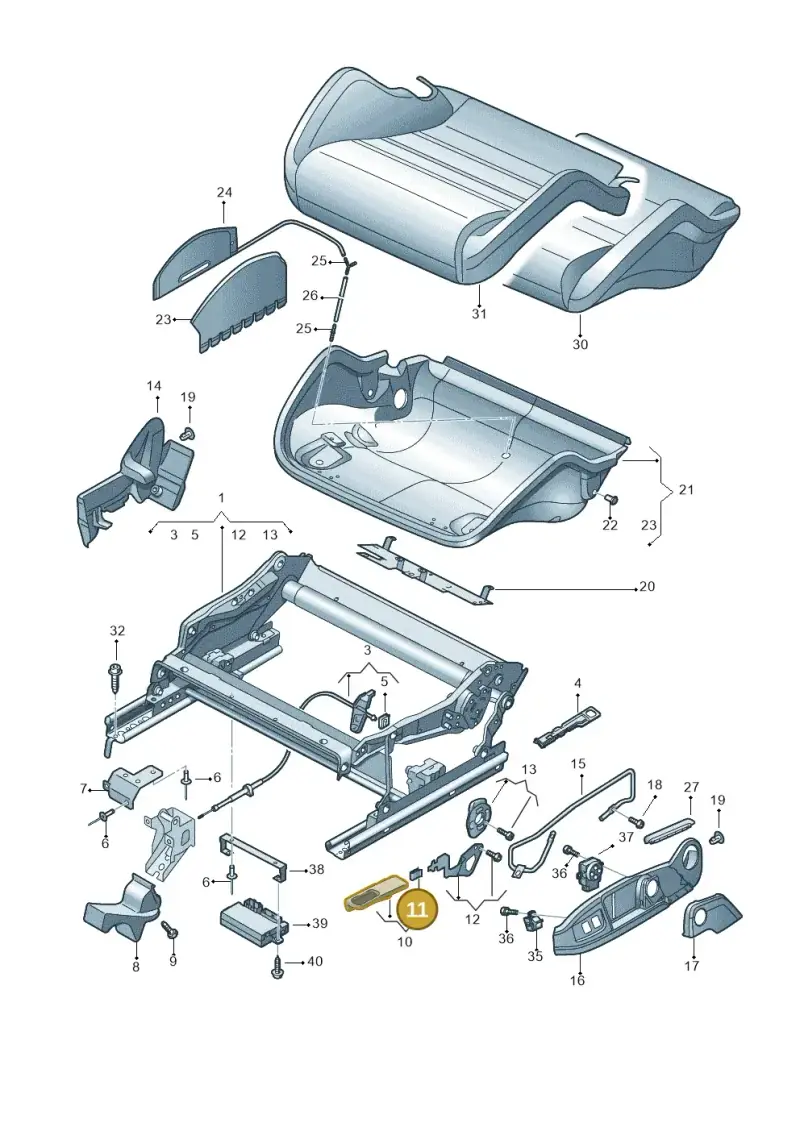 4F0881247 — Audi RS5 Cabrio (2012-2015) diagram 759881300, position 11