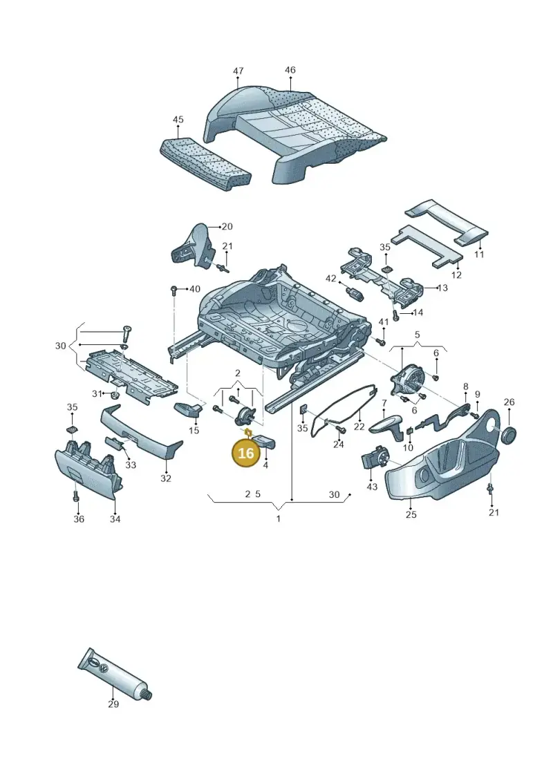 4F0881247 — Audi RS Q3 (2013-2018) diagram 764881000, position 16