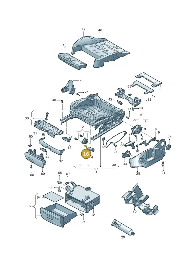 4F0881247 — Audi Q3 quattro 2.0 (2016-2019) diagram 895881000, position 16