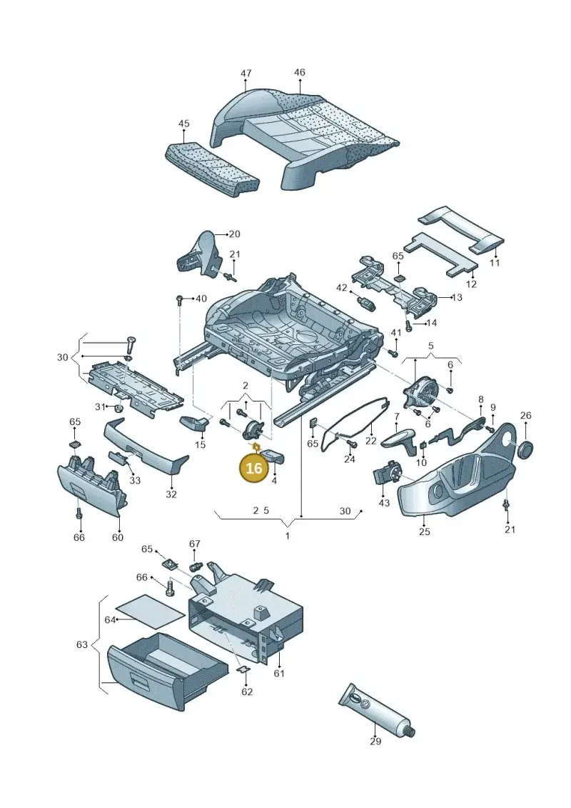 4F0881247 — Audi Q3 1.4 (2016-) diagram 728881000, position 16