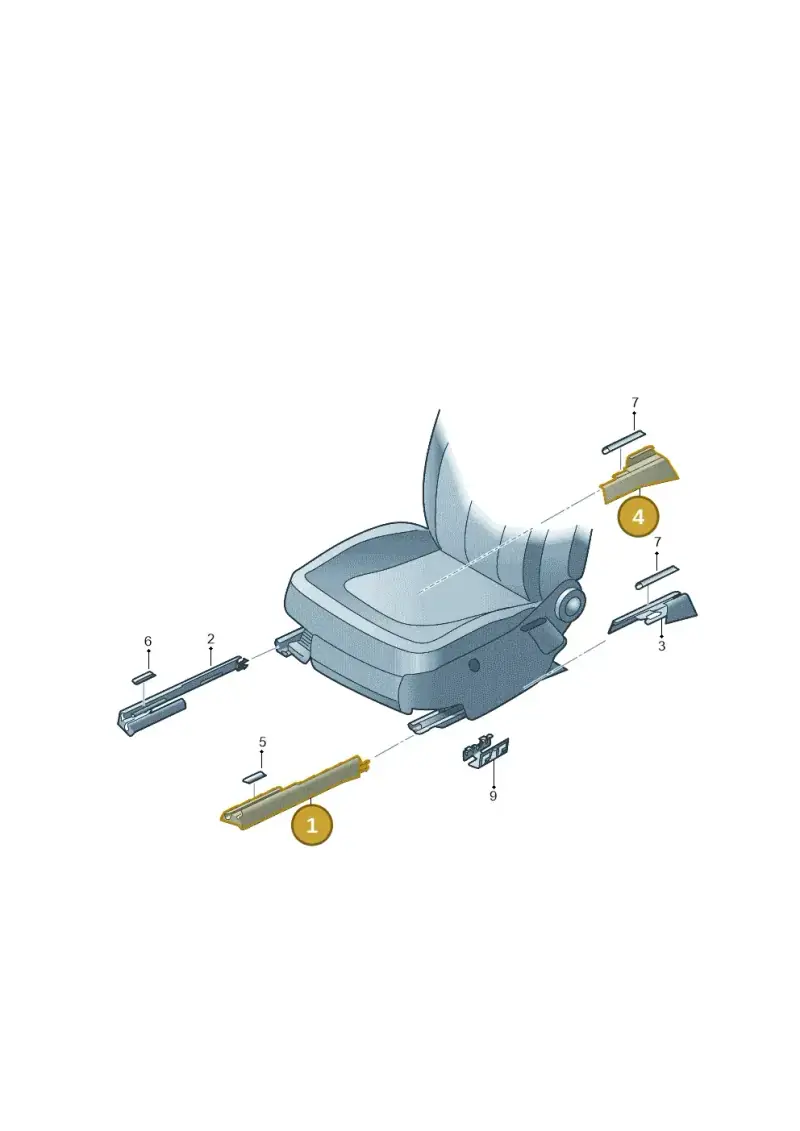 4F088134701C — Audi A6 Avant (2012-2018) diagram 493881700, position 1+4
