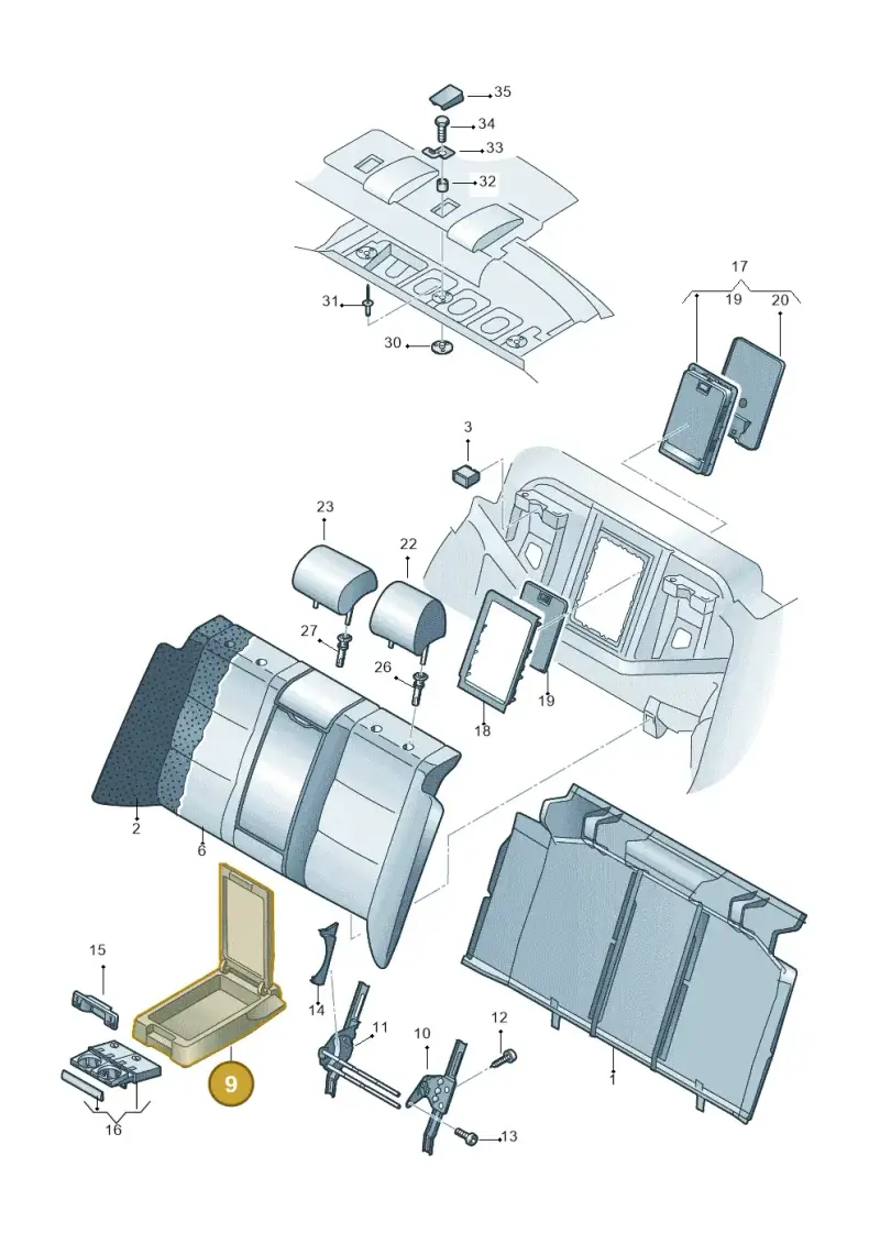 4F0885081R86R — Audi A6/S6/Avant/qu.   05> (2004-) diagram 448885600, position 9