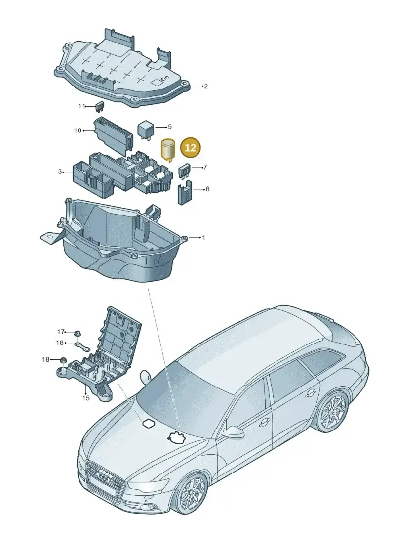 4F0903291 — Audi A6 Avant (2012-2018) diagram 738937200, position 12
