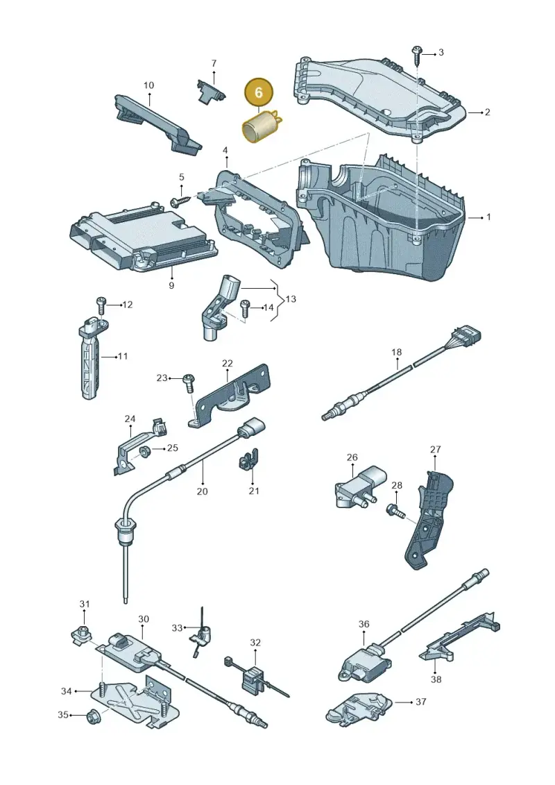 4F0903291 — Audi Q5 qu. 2.0 TDI (2012-2017) diagram 751906050, position 6